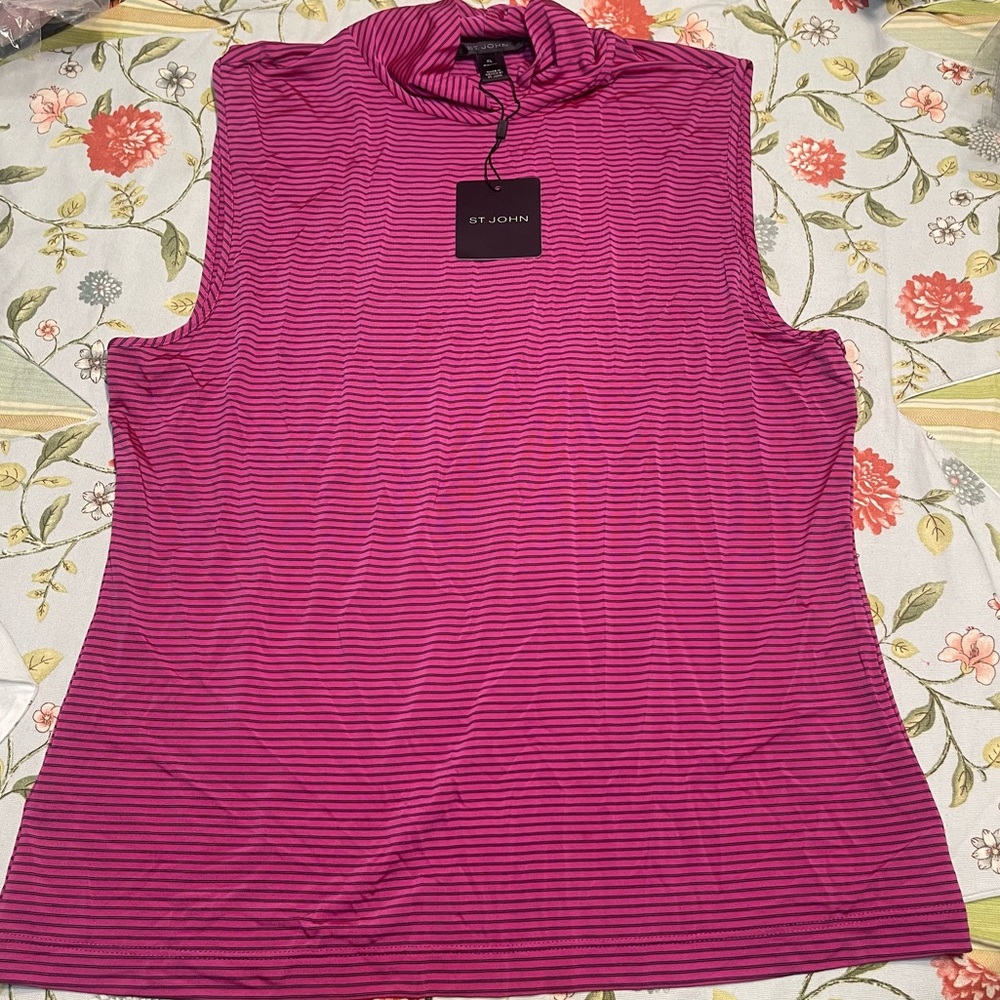 St.John Mock Neck Tank Top